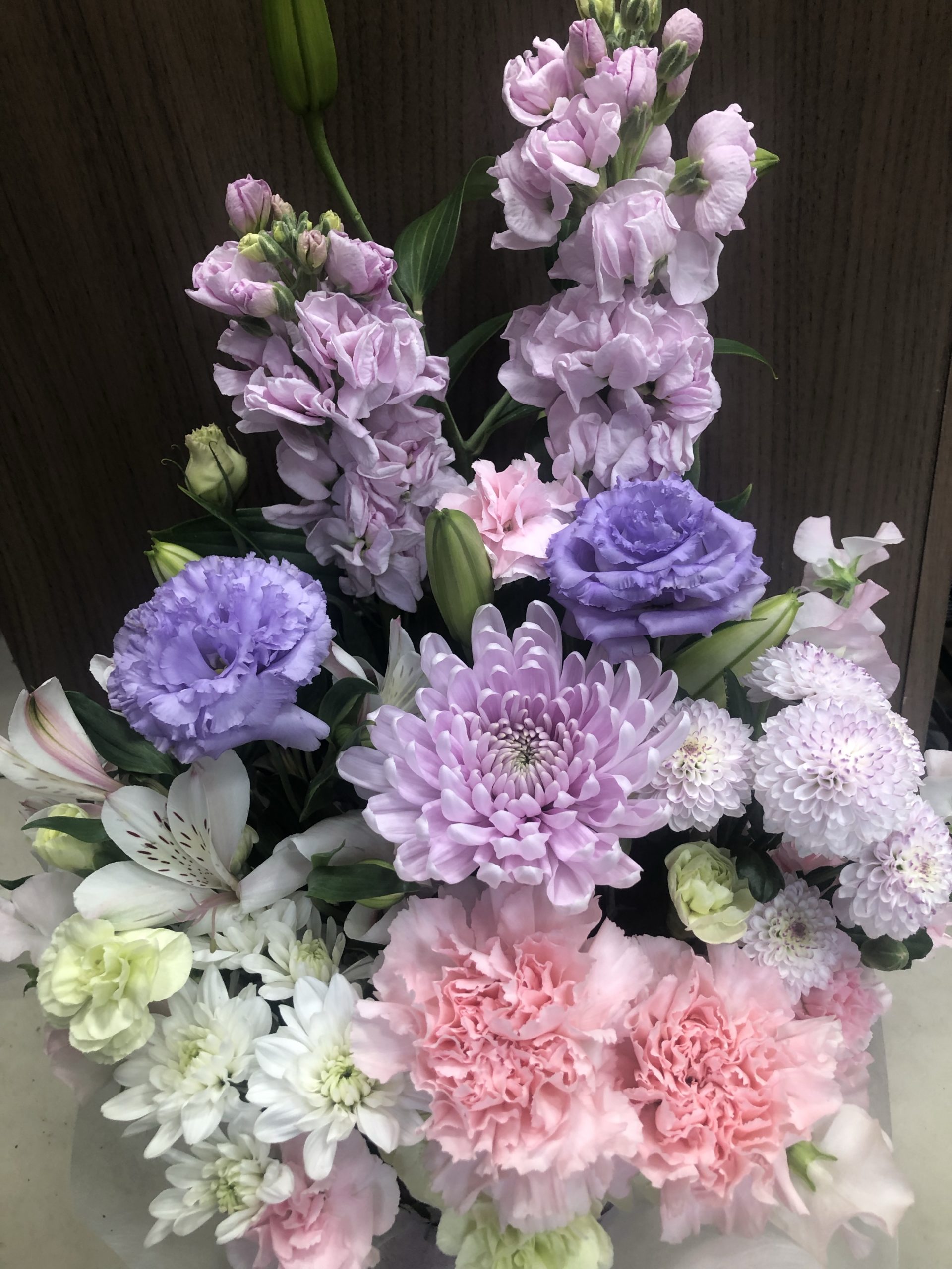 ピンク・紫系供花